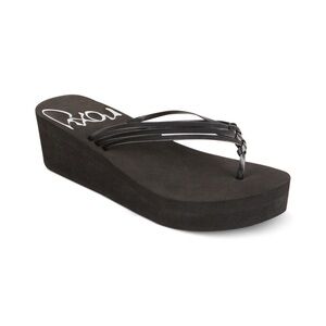 Roxy women’s wedge platform Y2K sandal size 7.5 lightweight black